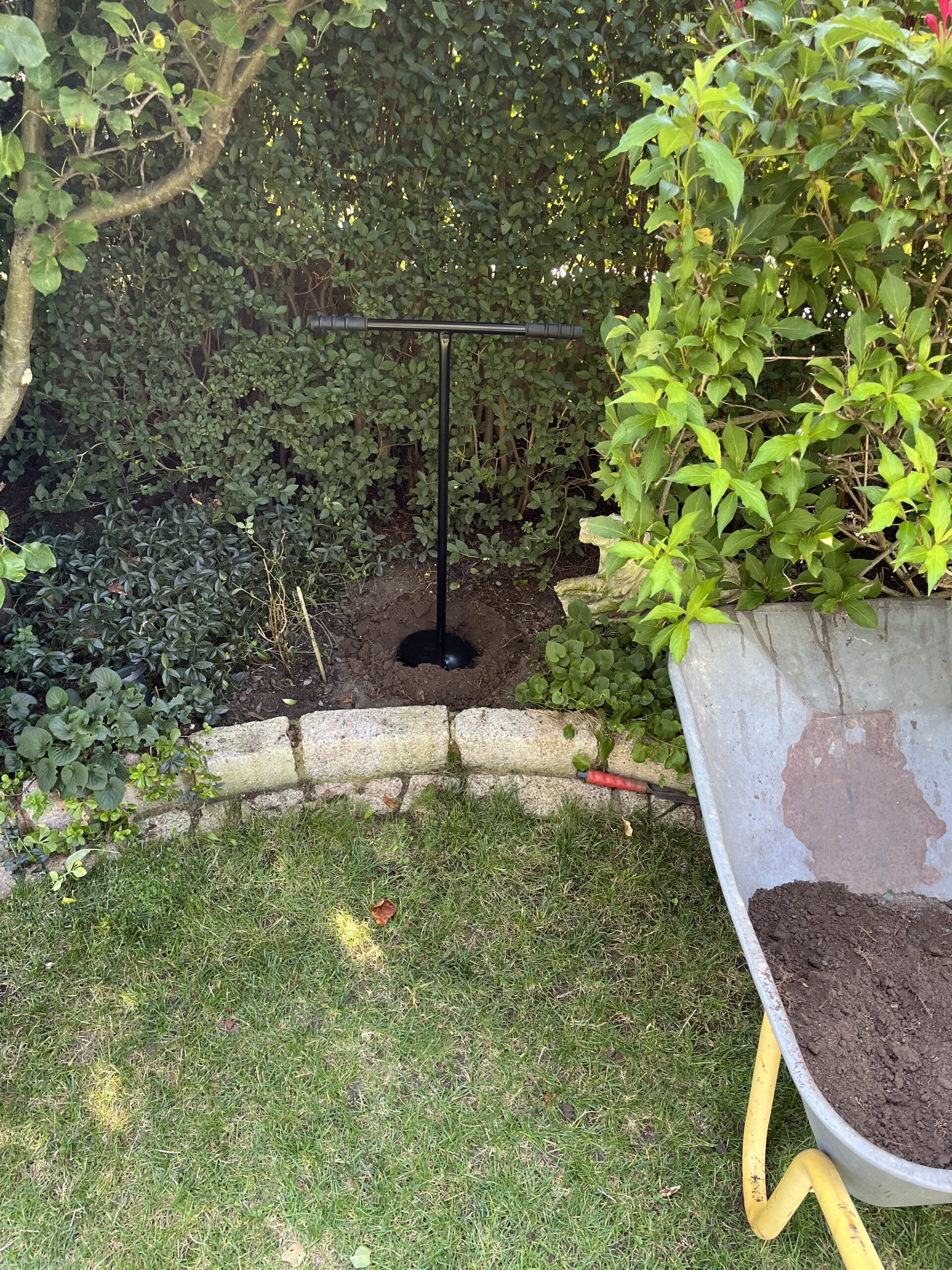 Bohren mit dem Erdbohrer